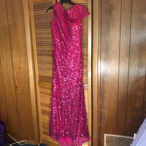 Handmade sequin evening gown